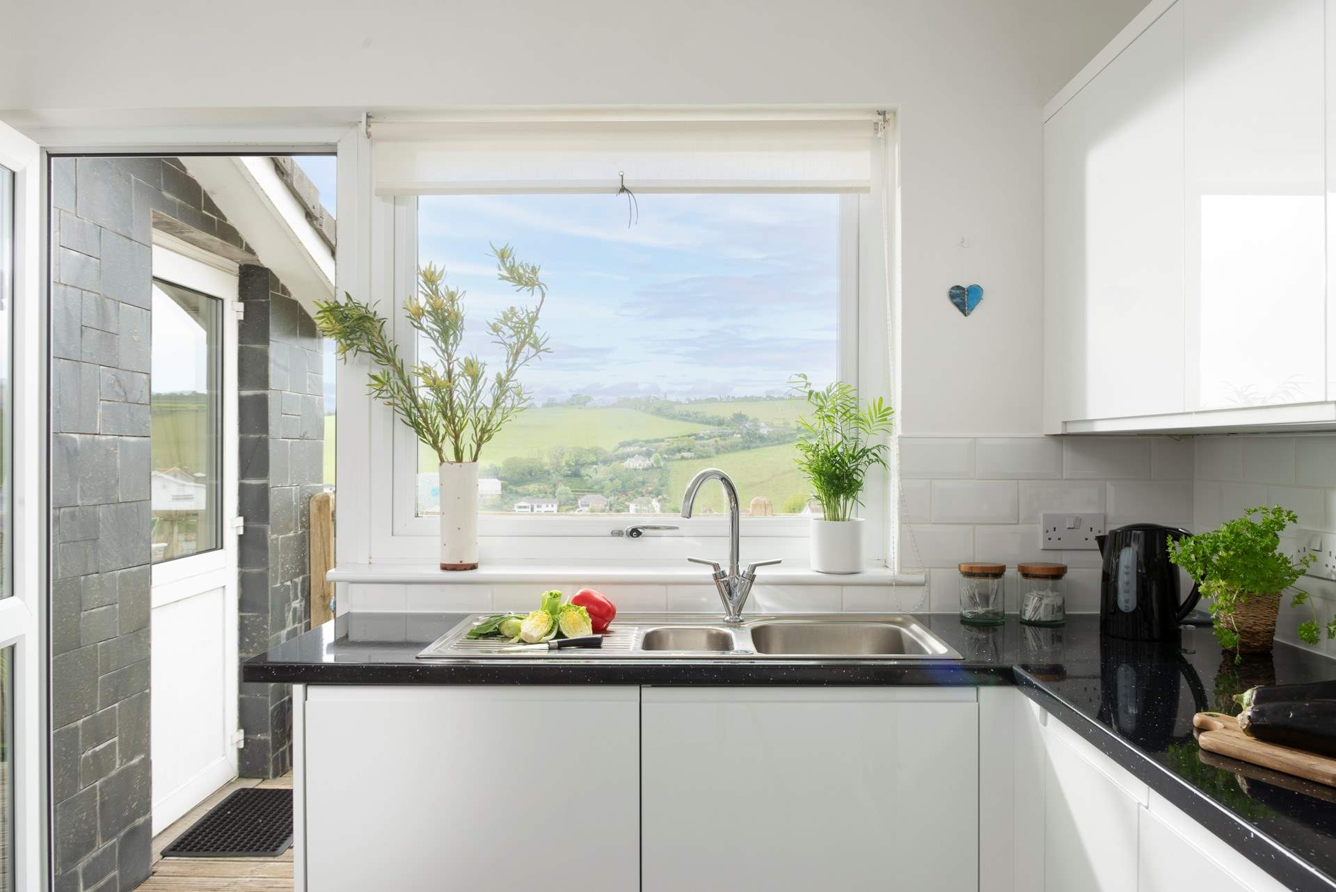 Enjoy the view from the kitchen.