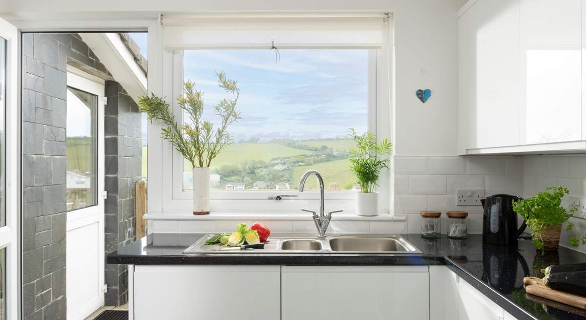 Enjoy the view from the kitchen.