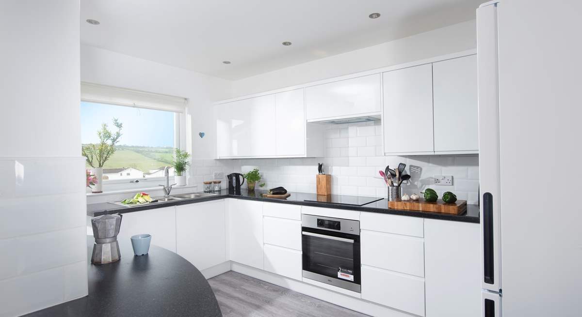 The kitchen-area is well equipped for home cooking.