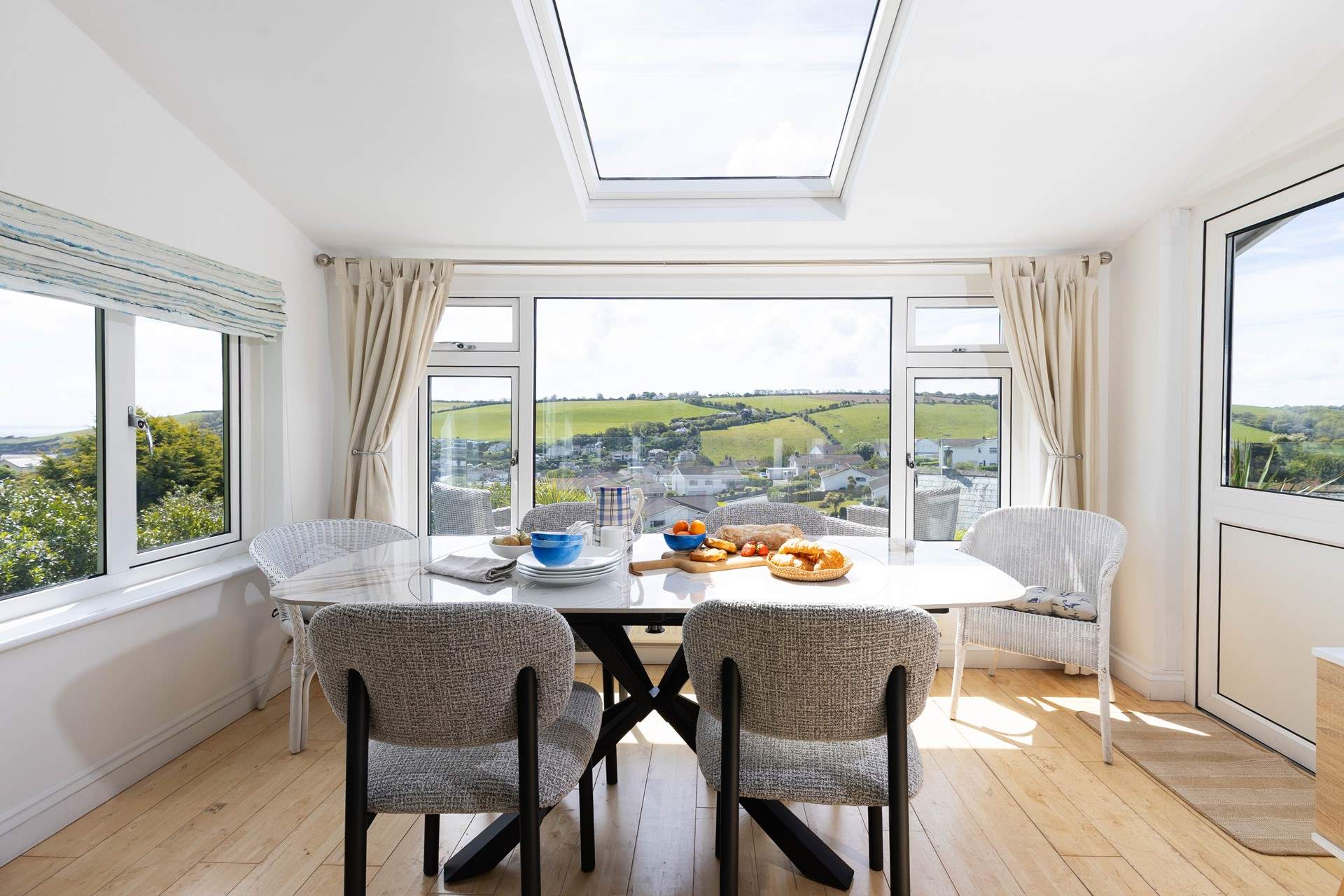 Gather around the dining table and chat about the day ahead. 
