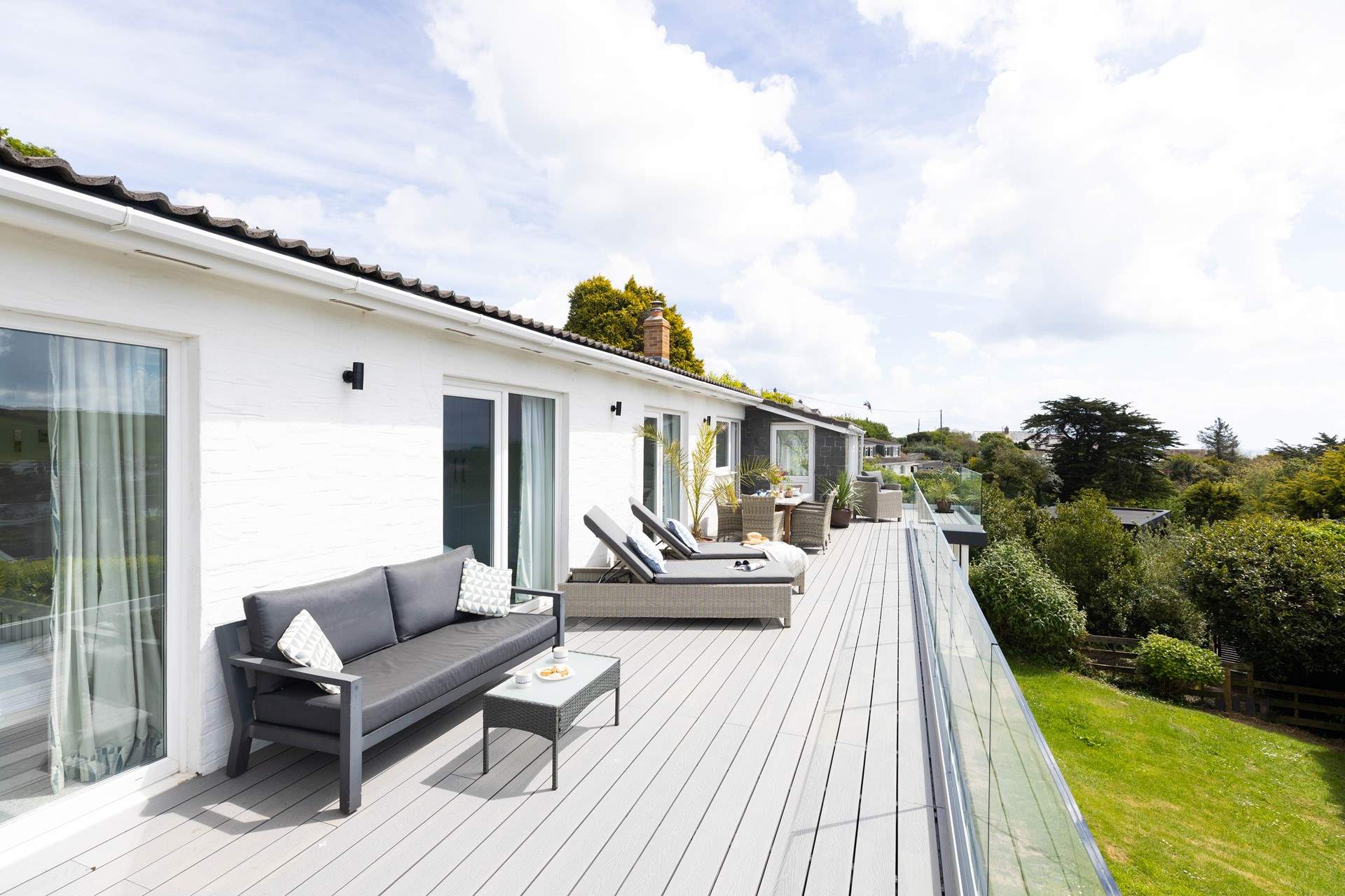 The stunning deck takes in the views. 