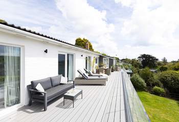 The stunning deck takes in the views. 