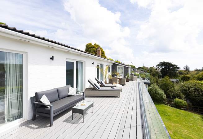 The stunning deck takes in the views. 