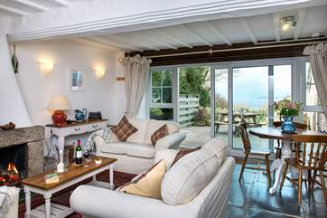 The open plan living-room certainly makes the most of the view.