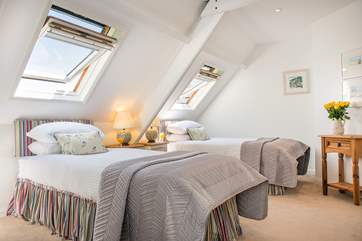 The twin bedroom.