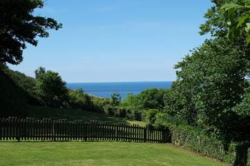 The view over the enclosed garden from the first floor bedroom.