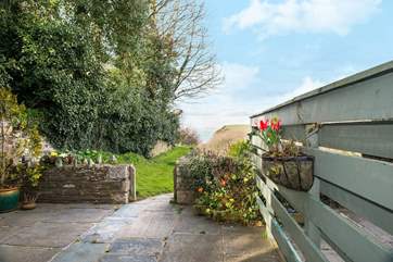 The terrace leading out to the garden.