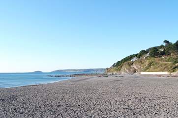 The beach at nearby Seaton.