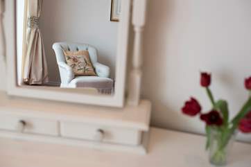 Pretty armchairs in Bedroom 2 for sitting and admiring the view.