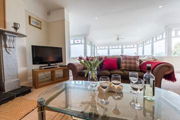 There's a big TV for family film sessions.
