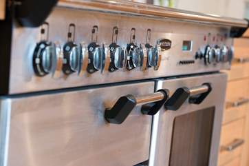 A big range cooker to cater for family meals.