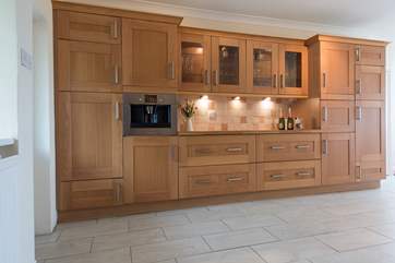 Plenty of storage space in the kitchen.