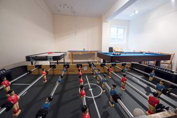 There's also an air hockey table.