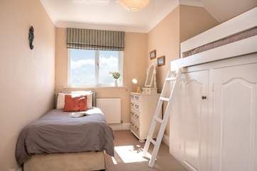 Bedroom 5 has a single bed and a captain's bed.