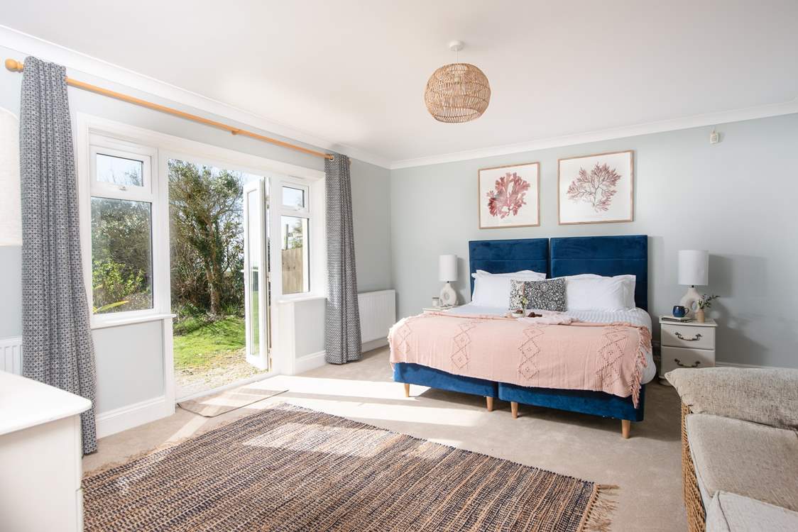 Bedroom1 is on the ground floor, where a super comfy 'zip and link' bed awaits. This can be set up as a super-king double or twin beds.