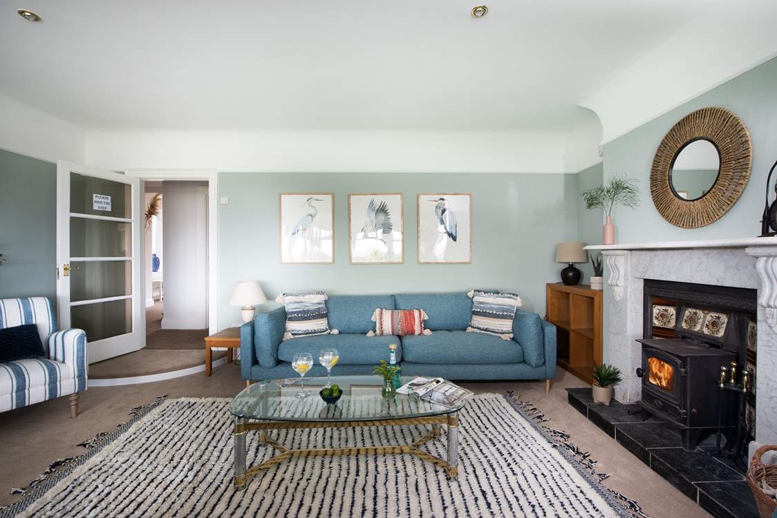 The cosy end of the sitting-room.
