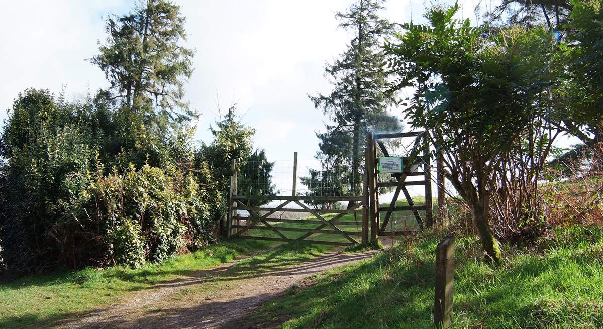 This is the locked gate into the deer park for which you will have a key. Please keep locked at all times.