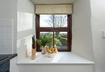 Look out towards the reservoir through these charming windows.