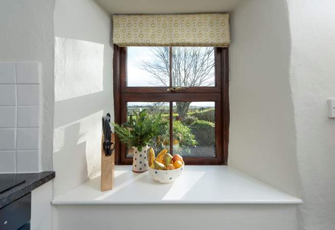 Look out towards the reservoir through these charming windows.