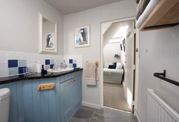 Calming greys and coastal hues.