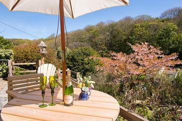 The view from the patio across the garden and beyond is absolutely beautiful.
