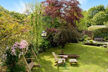 The garden is utterly charming.