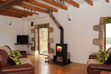 The wood-burner ensures you are toasty warm, whatever the weather.