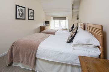 Bedroom 2 has 'zip and link' beds and can be a large double or a twin.