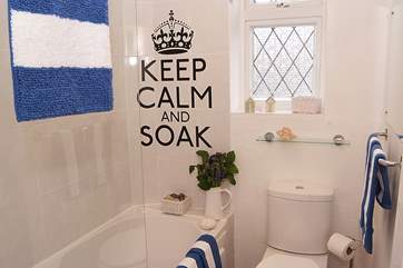 A cheerful finishing touch in the bathroom, complete with a heated towel rail.