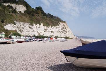 The beach is deceptively long here - stretching to either side of the bay. If you don't want to laze on the beach you can tackle the coastal path.