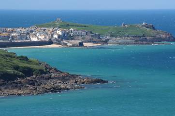 The view to St Ives from the apartment.