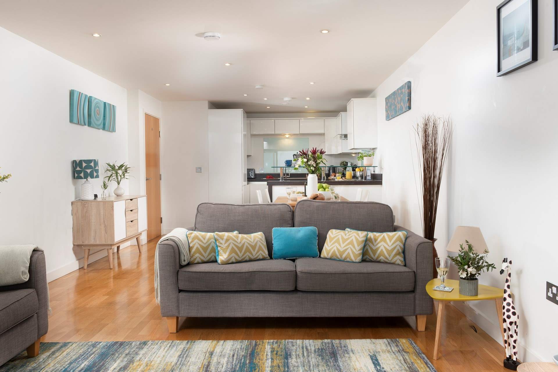 Open plan living area.