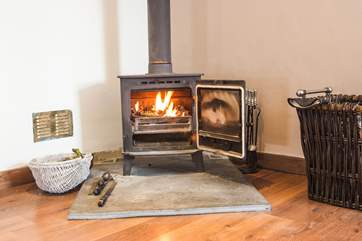 This little wood-burner will ward off any chills out-of-season.