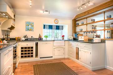 The kitchen is very well-equipped and beautifully appointed.
