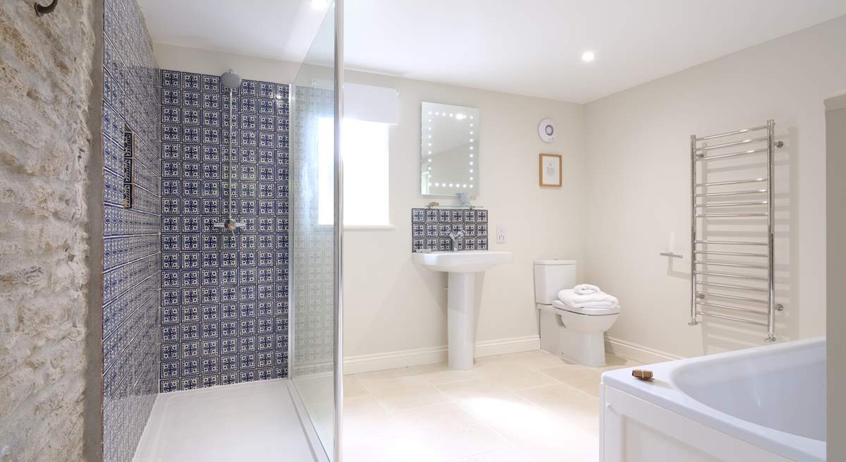 The en suite to bedroom 1 also has a fabulous walk-in shower.