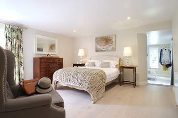 Bedroom 1 has a super comfy king-size bed.