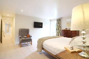 You can access the garden and terrace from the bedroom.