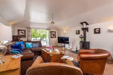 The toasty wood-burner makes this an ideal retreat whatever the weather.