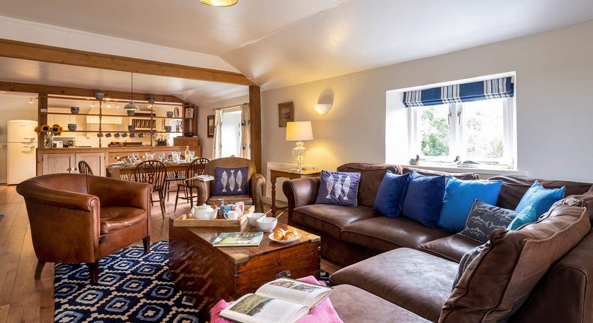 The wonderful open plan living-room makes for a very sociable holiday.