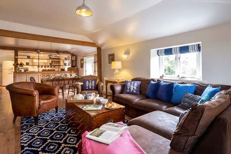 The wonderful open plan living-room makes for a very sociable holiday.