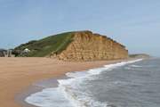 The spectacular Jurassic Coast at West Bay, scene for filming of Broadchurch.