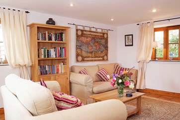 The sitting-room is very welcoming and comfortable.