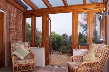 There is a wonderful sun-room to enjoy.