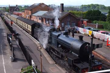 The West Somerset Steam Railway sets off from the next village just a five minute drive away.