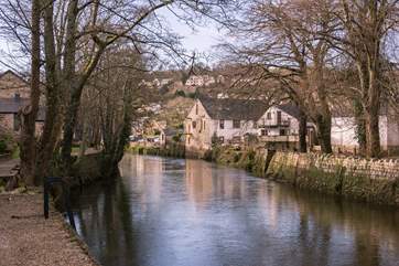 Looking down river towards Old Quay Cottage.