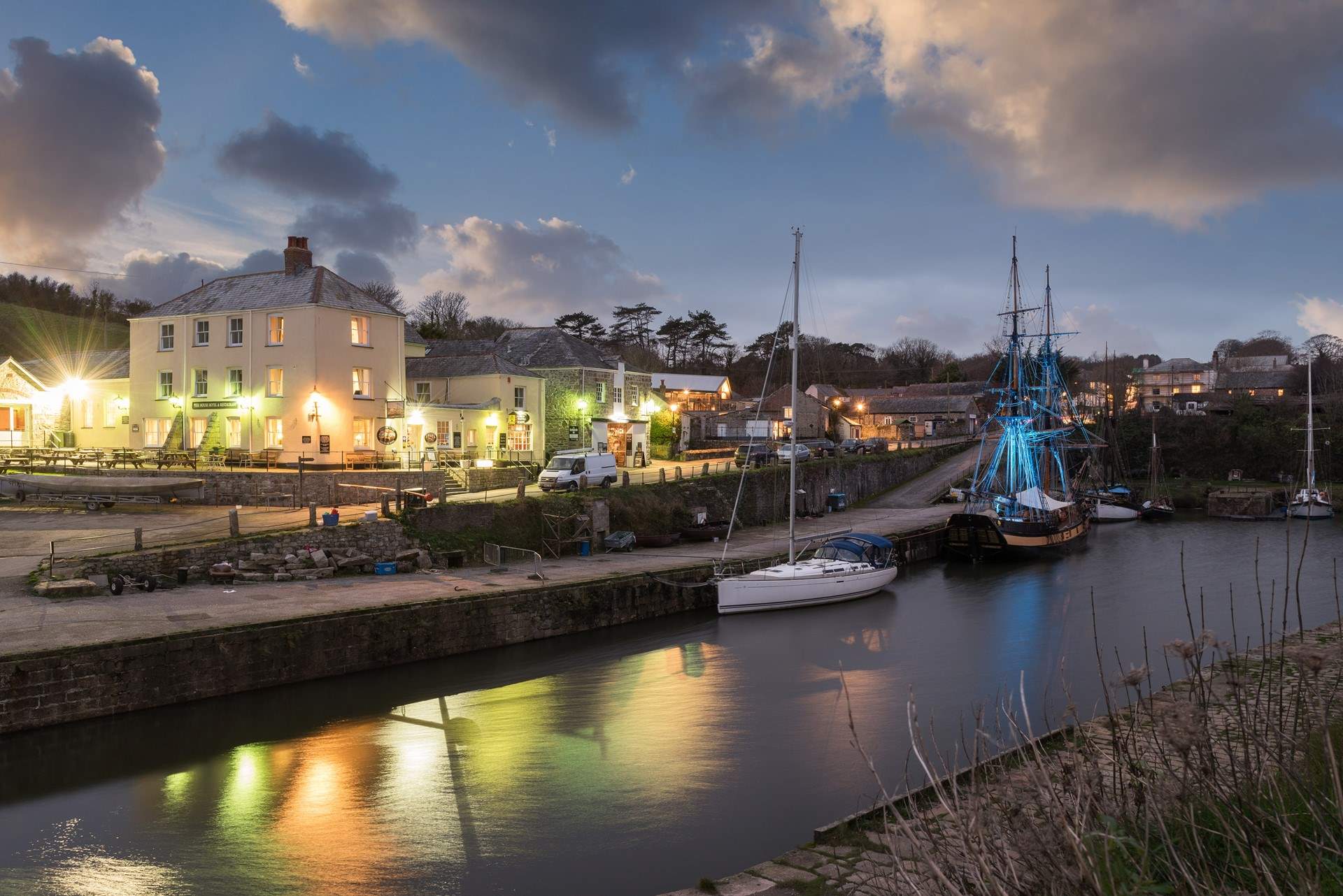 A little further down the coast discover the historic  harbour of Charlestown.