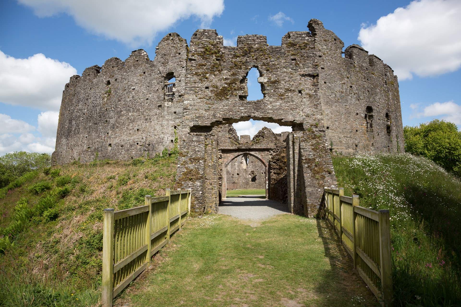 Restormel Castle stands majestically above the town, you can reach by car or enjoy a walk up from the Duchy Estate.