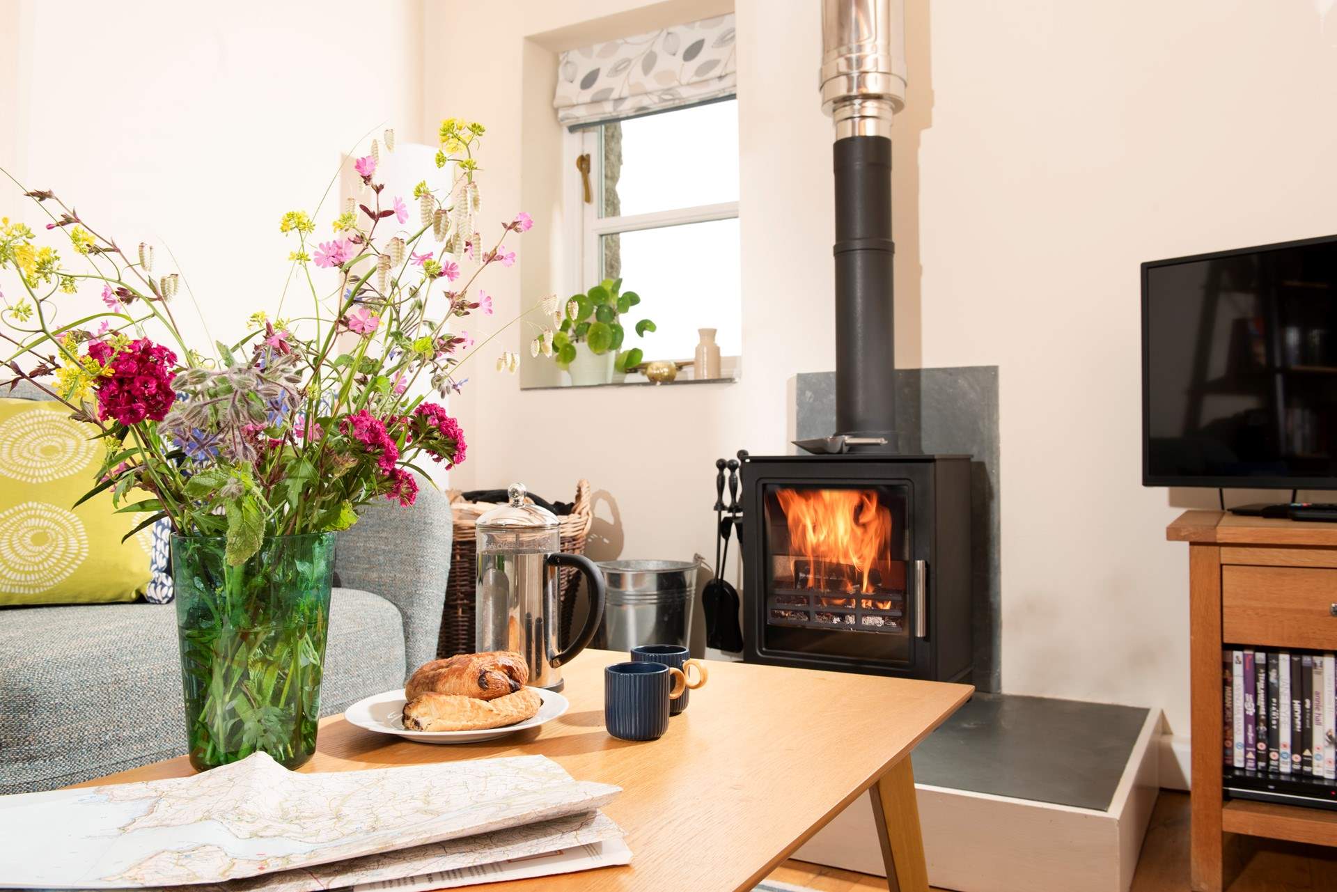 Enjoy the log-burner on cooler evenings.