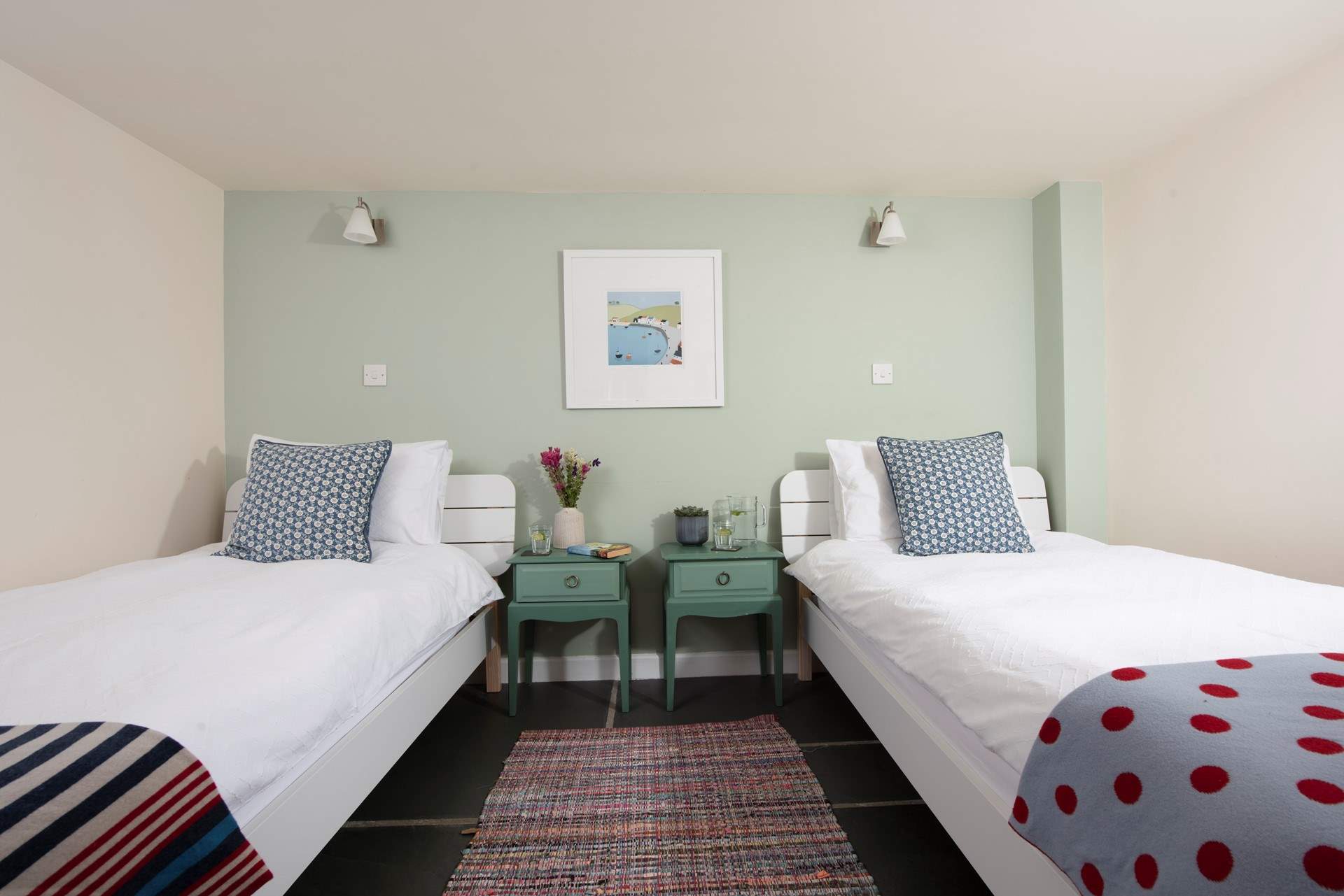 The twin room is down the hall.