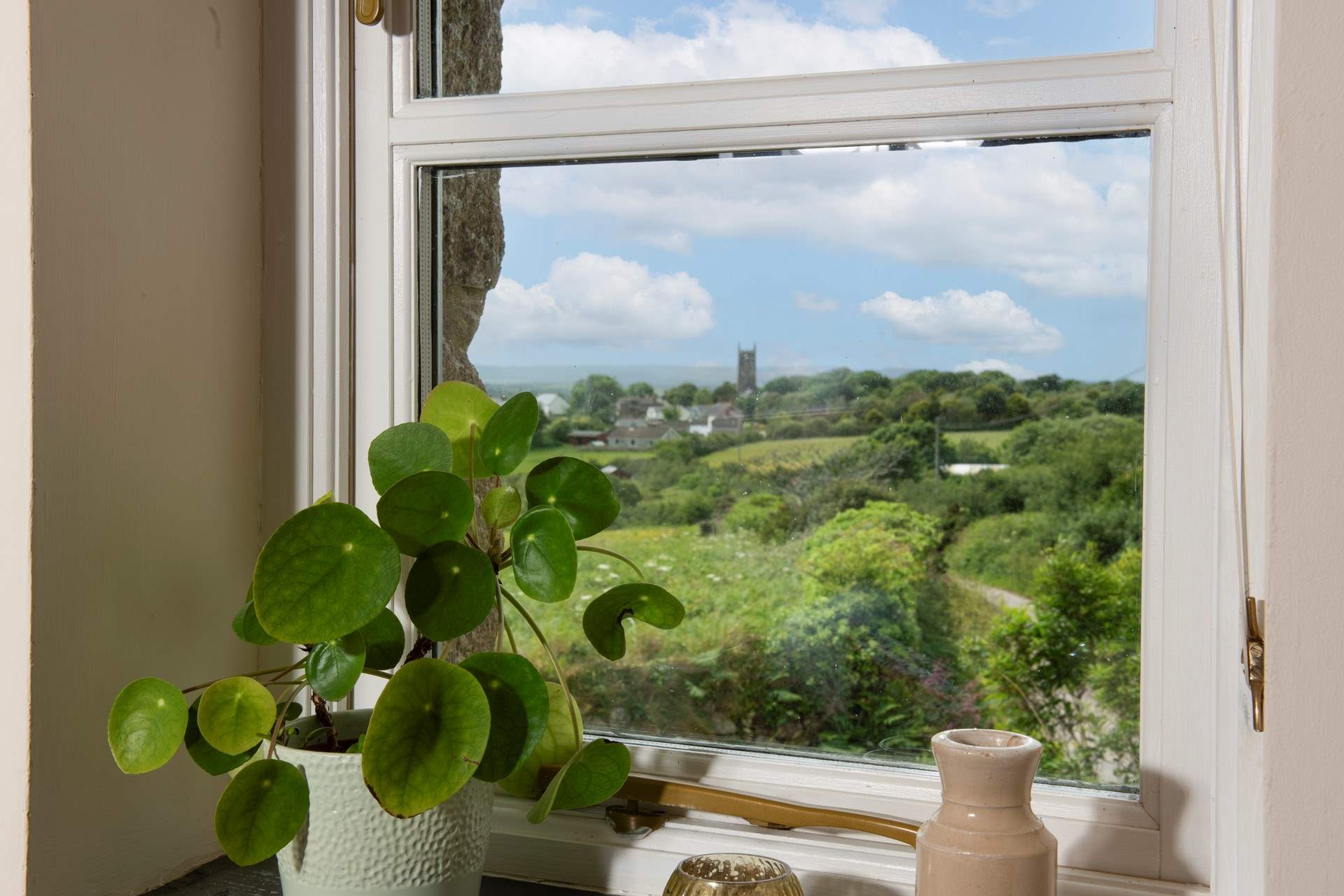 The far-reaching view from the sitting-room.